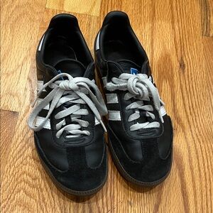 Adidas Men's Black and White Samba Sneakers